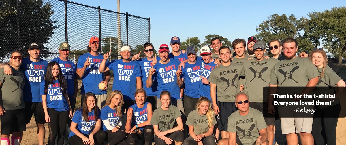 Thanks for the t-shirts! Everyone loved them! -Kelsey Baseball Sports Team T-shirts
